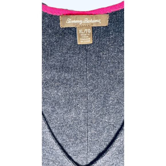 Tommy Bahama Wool & Leather Sweater XL - Picture 2 of 4